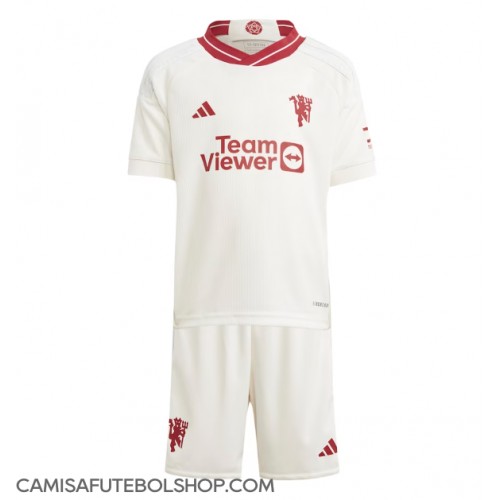 Camisa de time de futebol Manchester United Replicas 3º Equipamento Infantil 2023-24 Manga Curta (+ Calças curtas)
